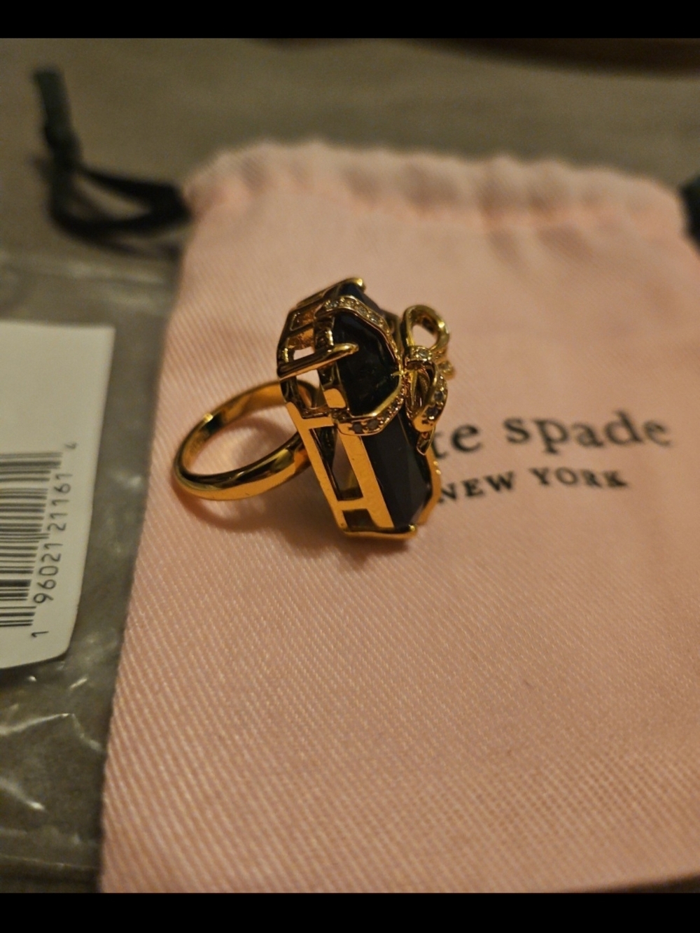Kate Spade Emerald Cocktail Ring - Picture 5 of 7